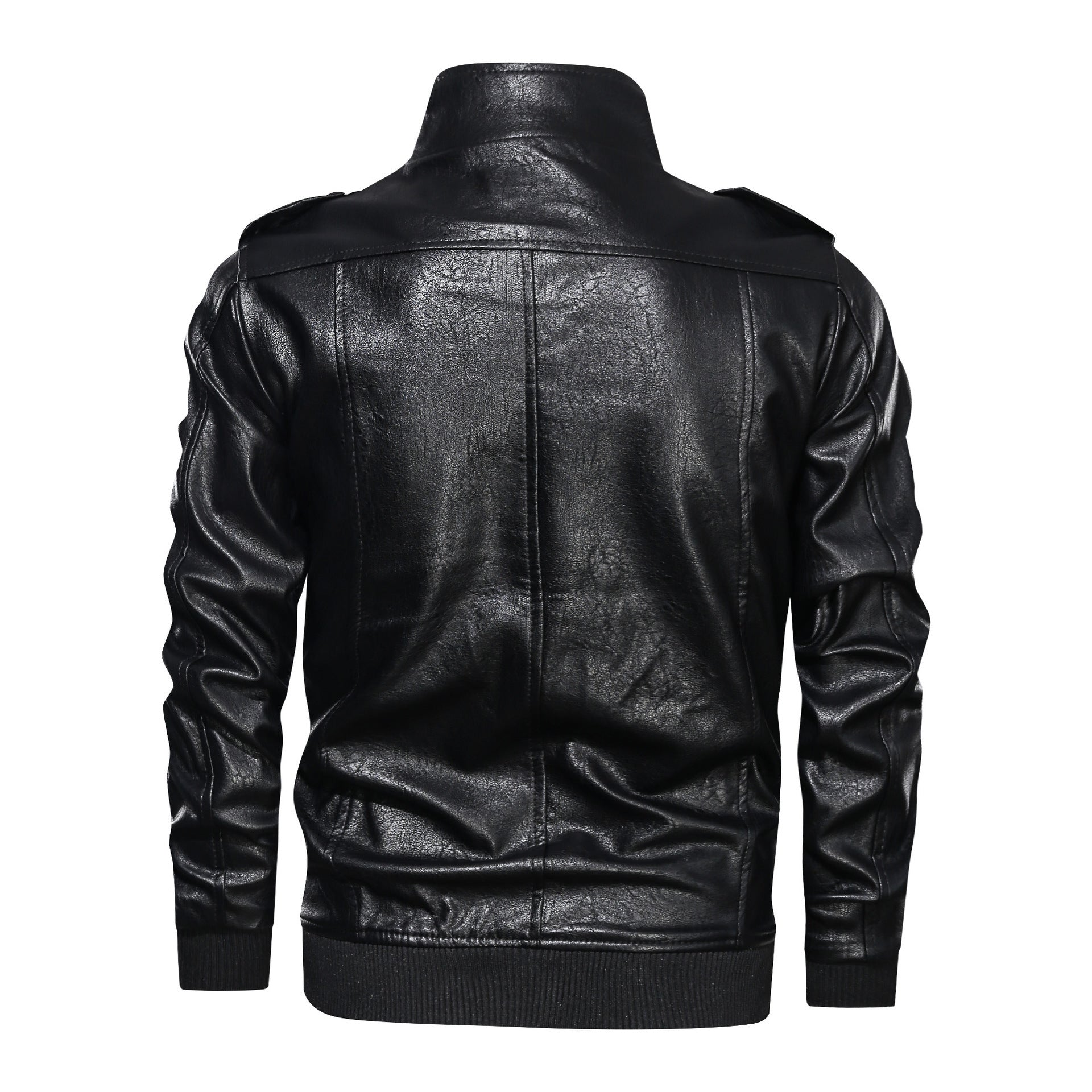 Leather Jacket Spring And Autumn Men'S Jacket Sports Leather Jacket Washed Retro Leather Jacket apparels & accessories