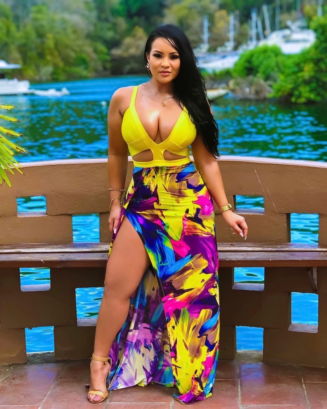 Sexy Printed Beach Plus Size Dress Dresses & Tops