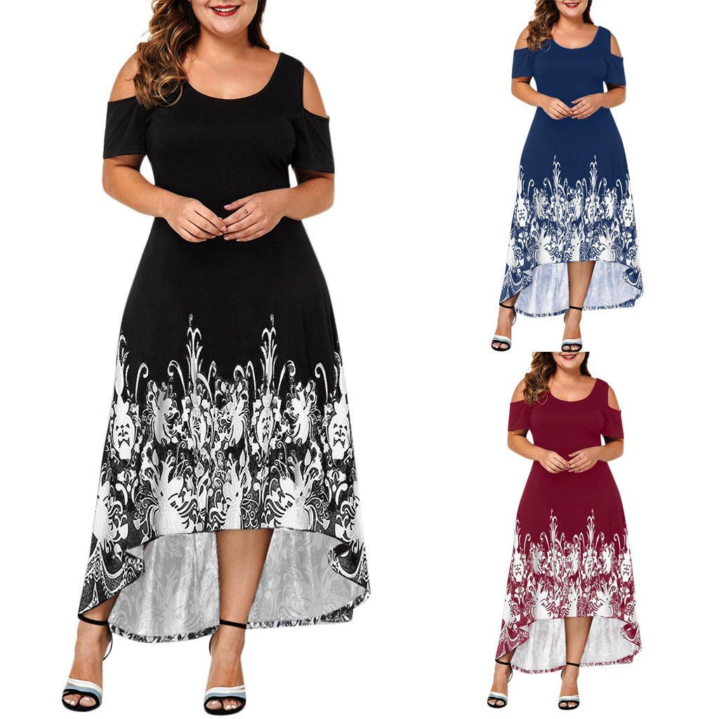 Evening Party Summer Plus Size Maxi Dress Women XL Short Dresses & Tops