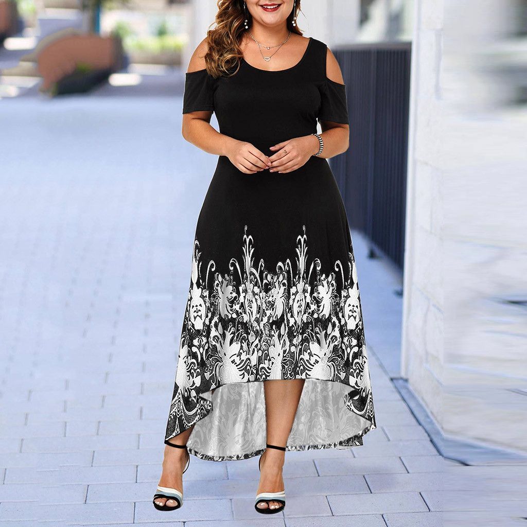 Evening Party Summer Plus Size Maxi Dress Women XL Short Dresses & Tops