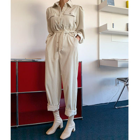 Spring Long Sleeve Lapel Women Casual Jumpsuits apparels & accessories