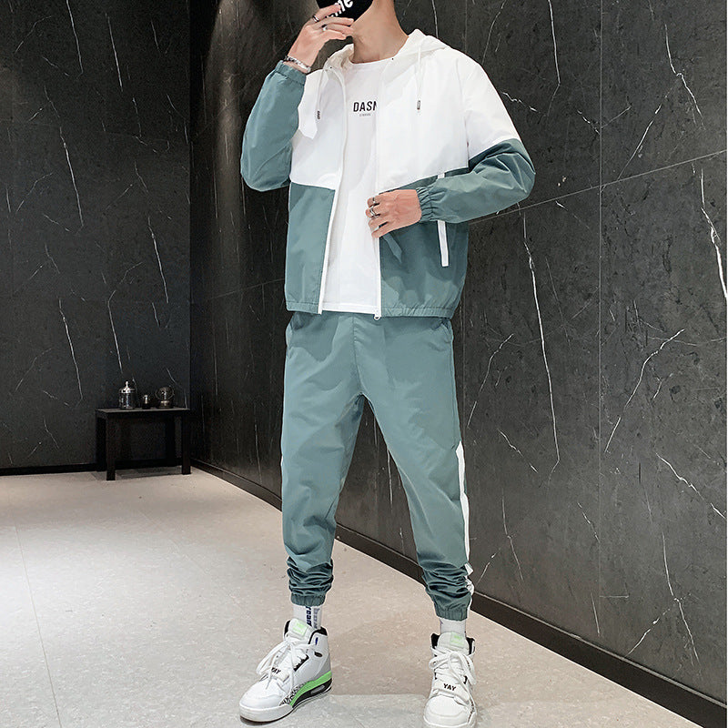 Sports Suit Men's Hooded Jacket Trousers Two-Piece Suit men's clothing