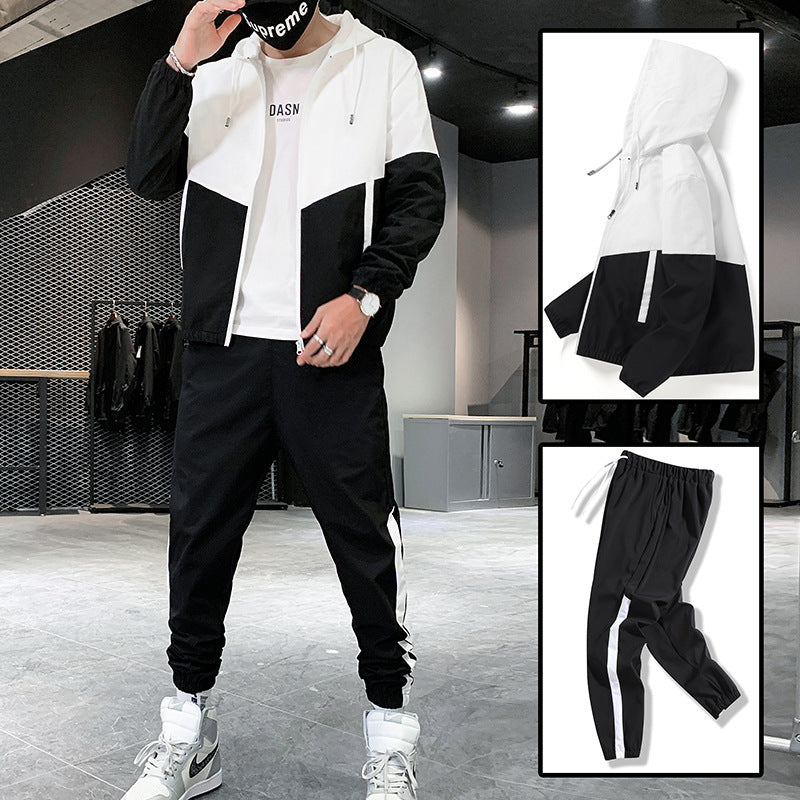 Sports Suit Men's Hooded Jacket Trousers Two-Piece Suit men's clothing