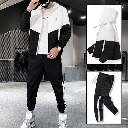 Sports Suit Men's Hooded Jacket Trousers Two-Piece Suit apparels & accessories