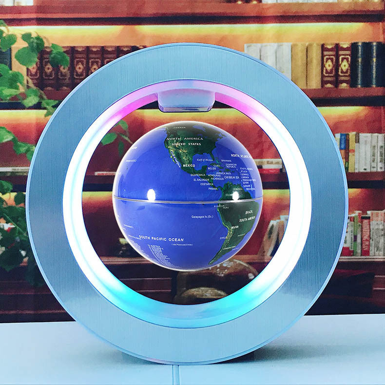 Round LED World Map Floating Globe Magnetic Levitation Light Anti Gravity Magic Gadgets