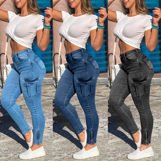 Pocket white women's jeans apparel & accessories