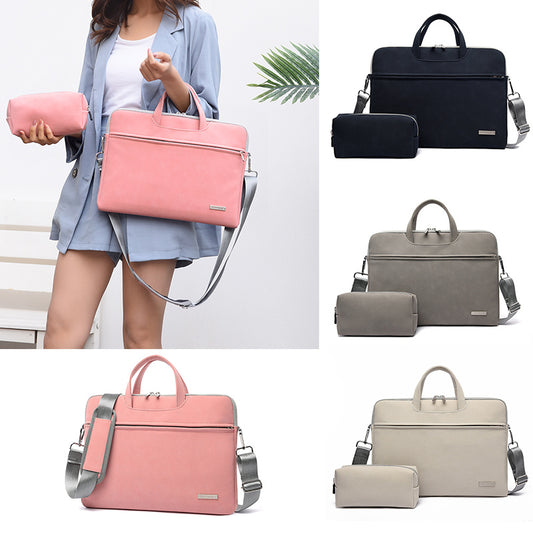 PU Leather Women Laptop Bag Notebook Carrying Case Briefcase apparel & accessories