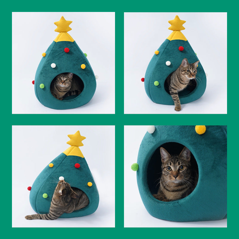 Christmas Tree Cat Bed Pet bed