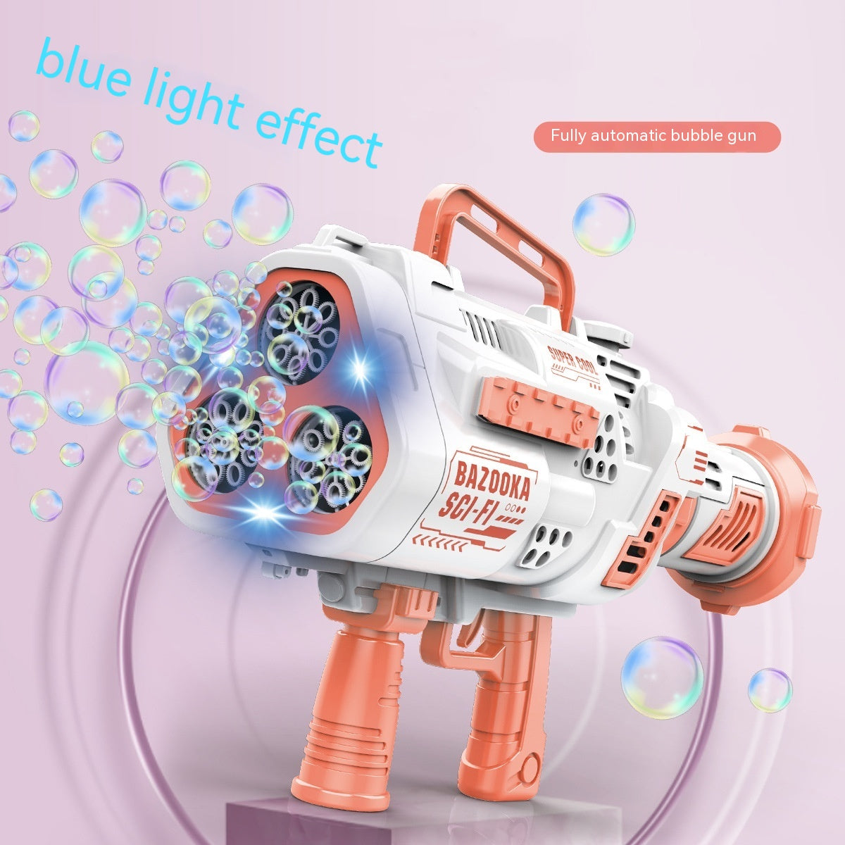 Full-automatic Lighting Bazooka Bubble Gun Children's Toys HOME