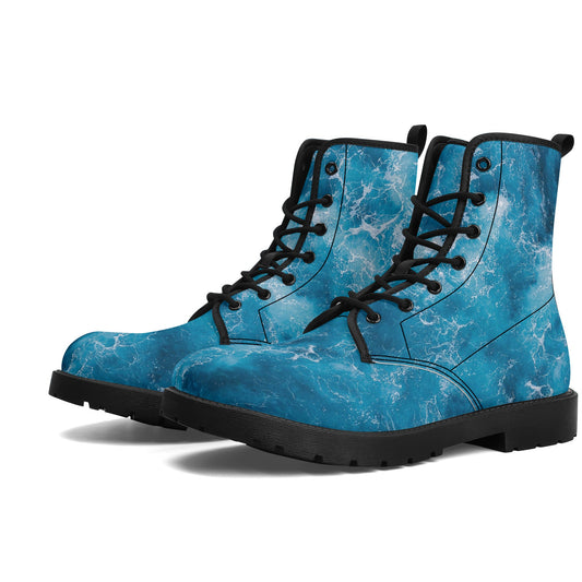 Womens Leather Boots - Custom Printed 