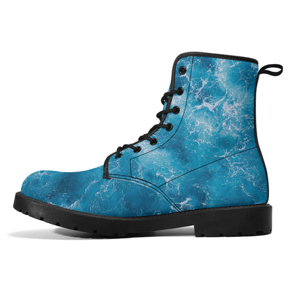 Womens Leather Boots - Custom Printed 