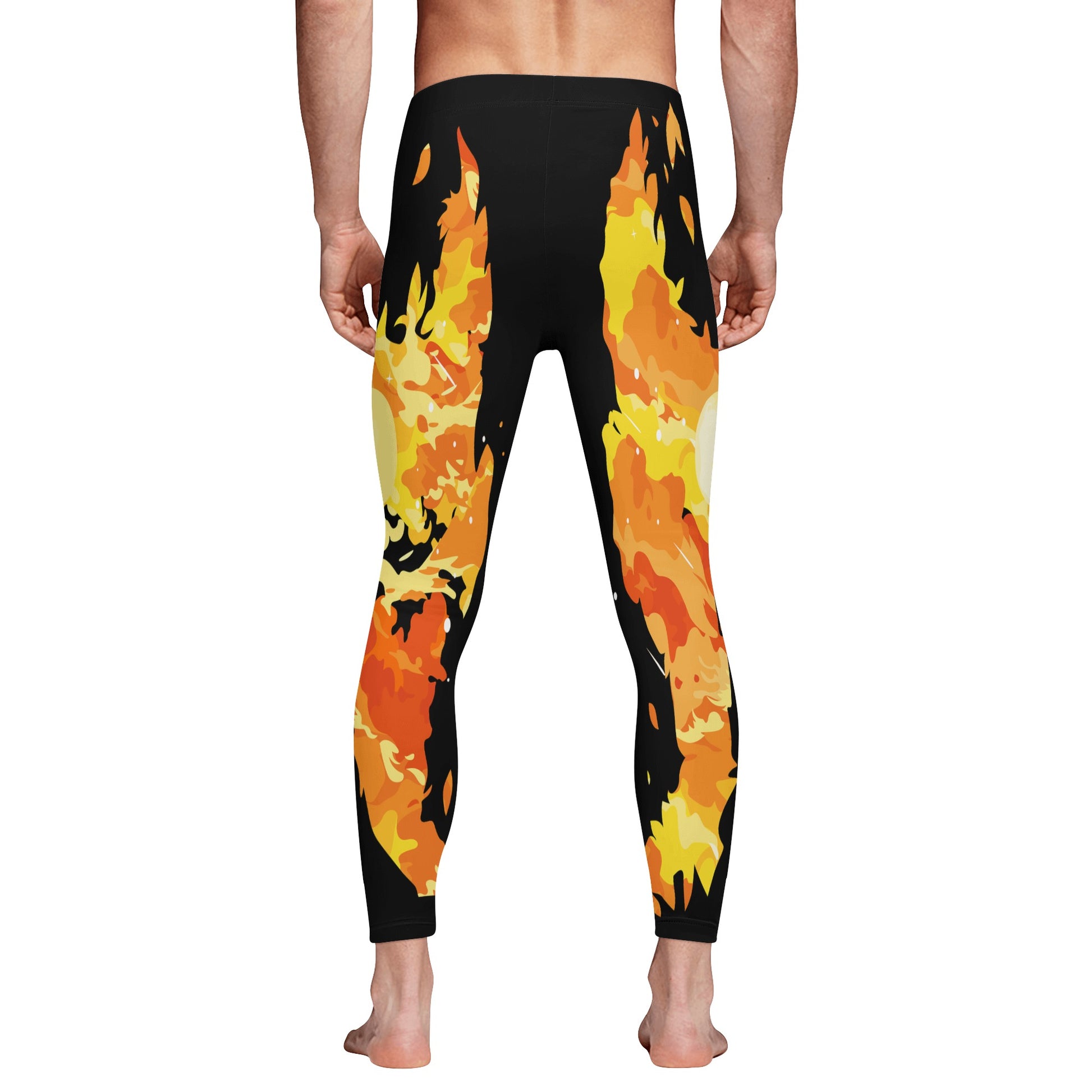 Mens Printed Sports Leggings & Running Tights 