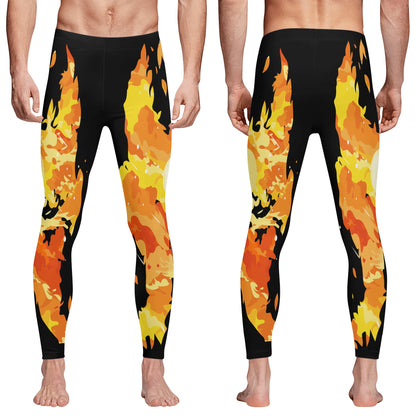 Mens Printed Sports Leggings & Running Tights 