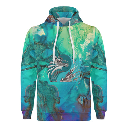 Mens Abstract art Print Basic Hoodie 