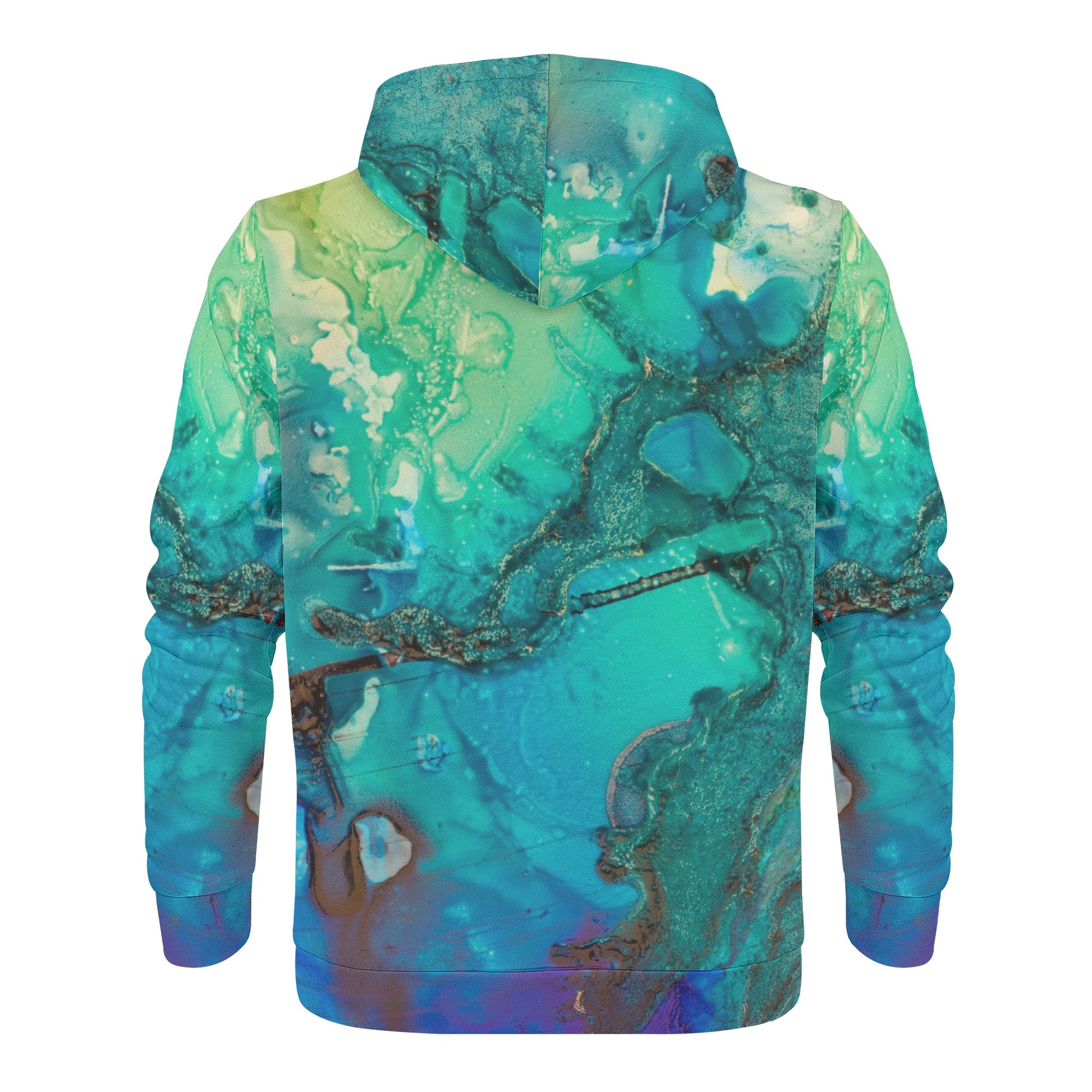 Mens Abstract art Print Basic Hoodie 