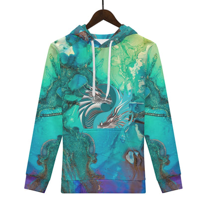 Mens Abstract art Print Basic Hoodie 