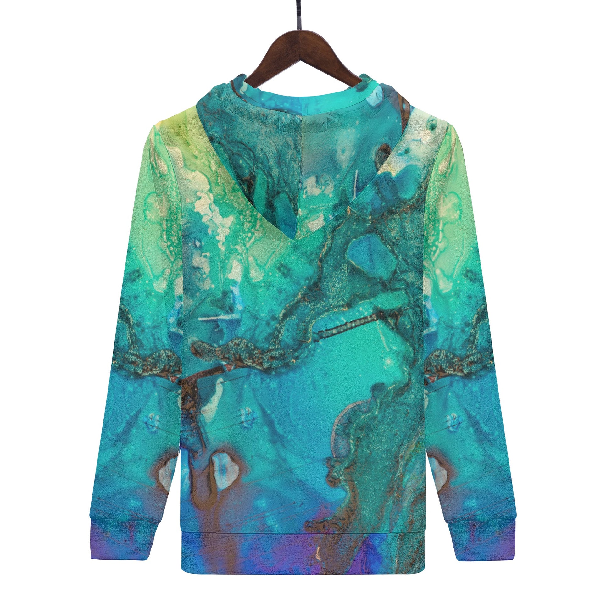 Mens Abstract art Print Basic Hoodie 