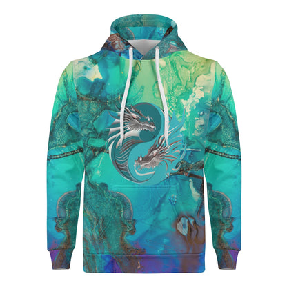 Mens Abstract Art Print Basic Hoodie 