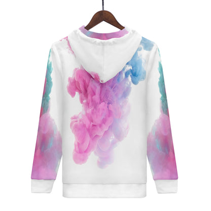 Womens Printed Zip Up Hoodie 