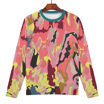 Womens Printed Pull Over Sweatshirt 