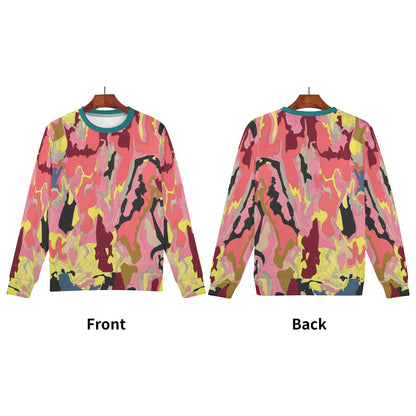 Womens Printed Pull Over Sweatshirt 