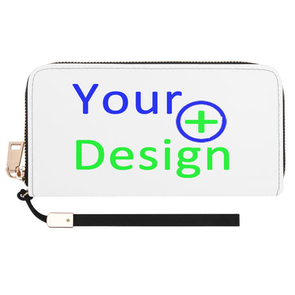 Leather Zipper Wristlet Wallet-Your Design 