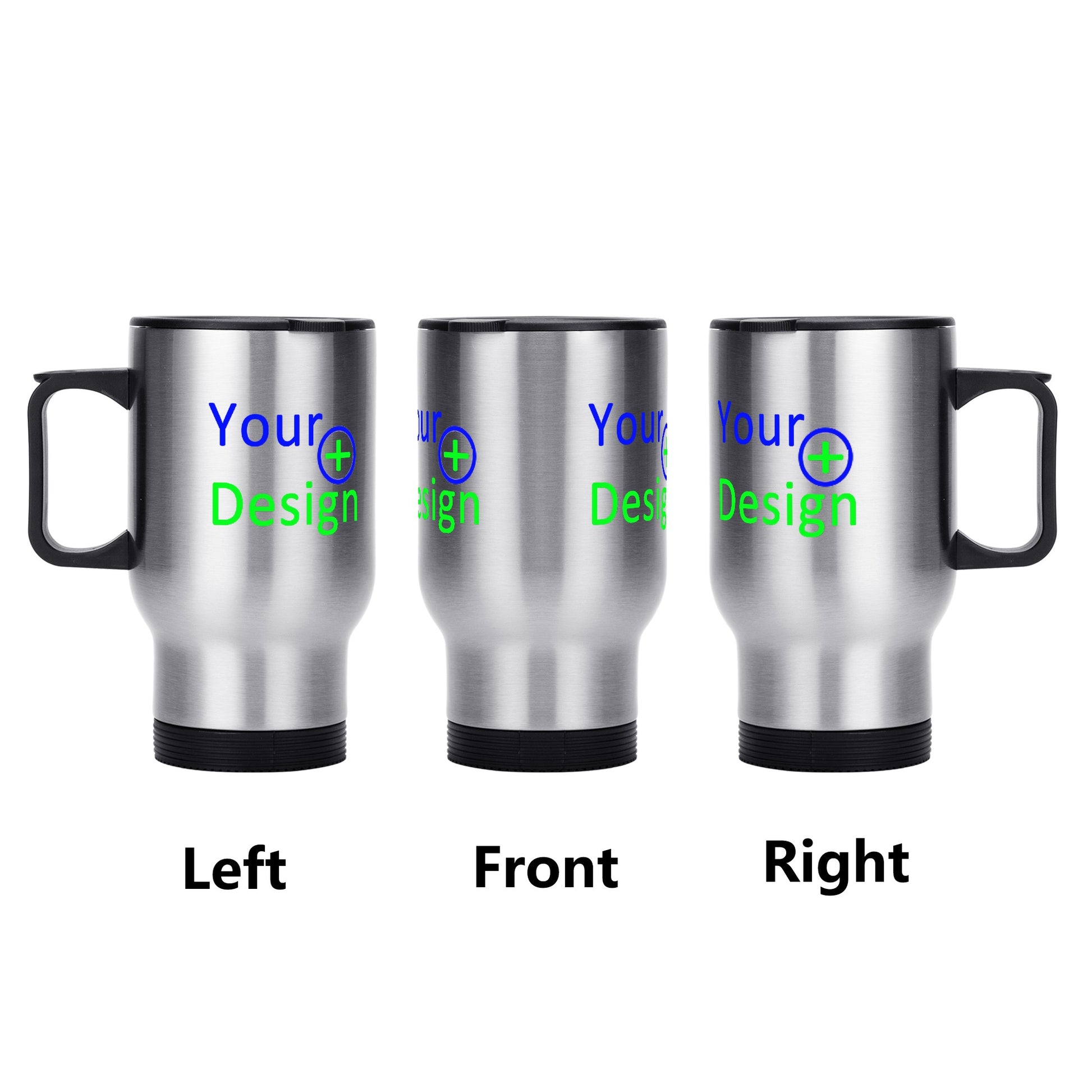 Stainless Steel Travel Coffee Mug (14 oz)-Custom Print Your Design 