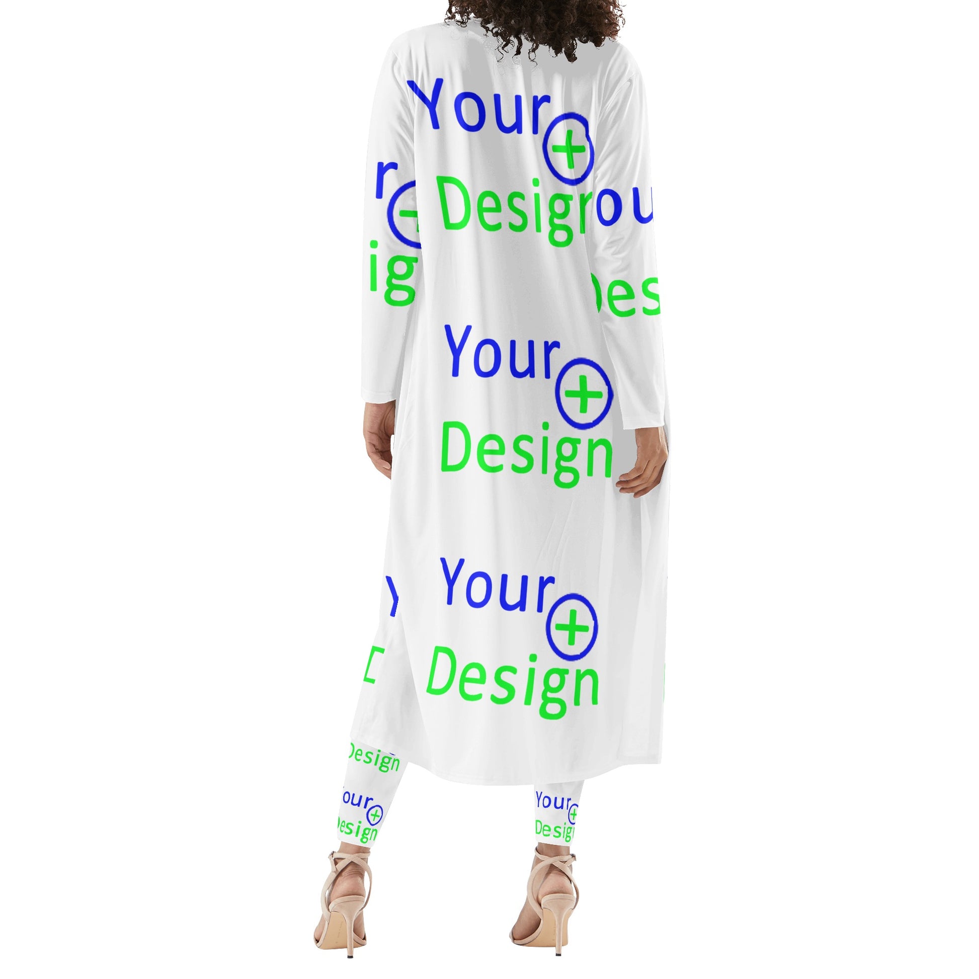 Womens Long Sleeve Cardigan and Leggings Sets-Your Design 