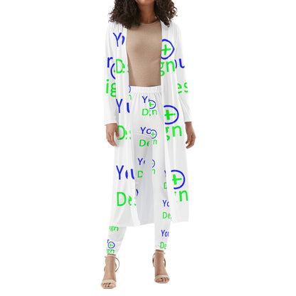 Womens Long Sleeve Cardigan and Leggings Sets-Custom Printed your design 