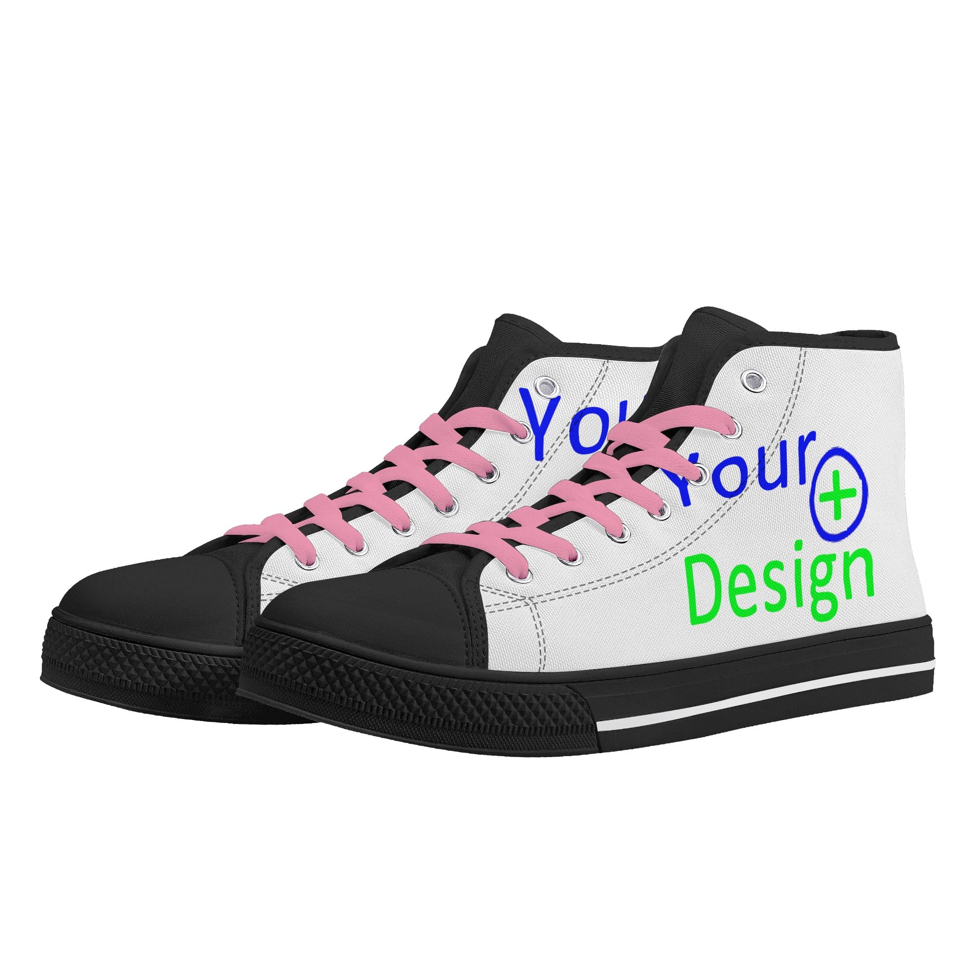 Womens Lightweight High Top Canvas Shoes- Design your shoes 