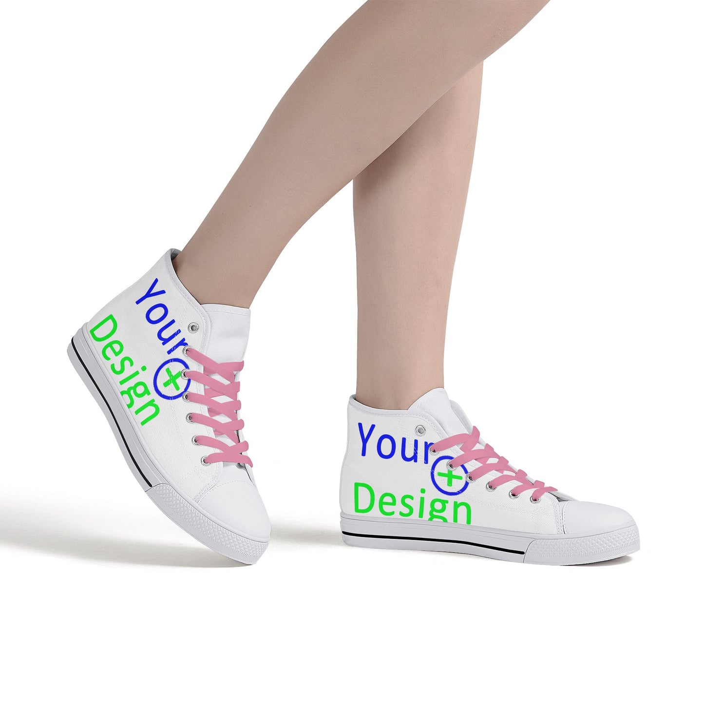 Womens Lightweight High Top Canvas Shoes- Design your shoes 