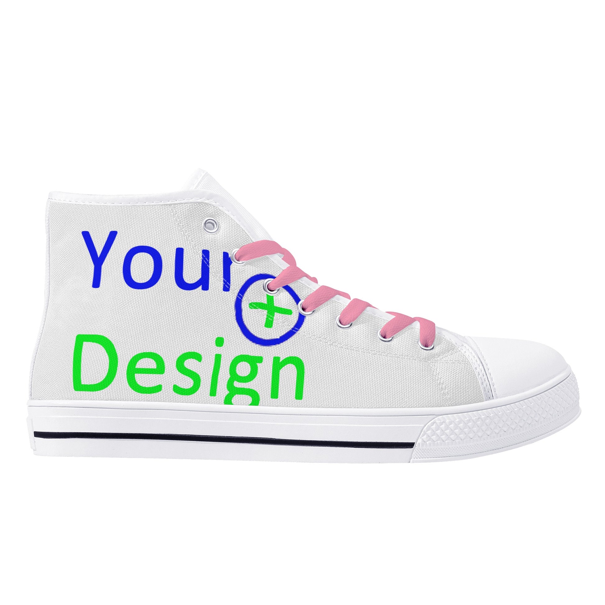 Womens Lightweight High Top Canvas Shoes- Design your shoes 