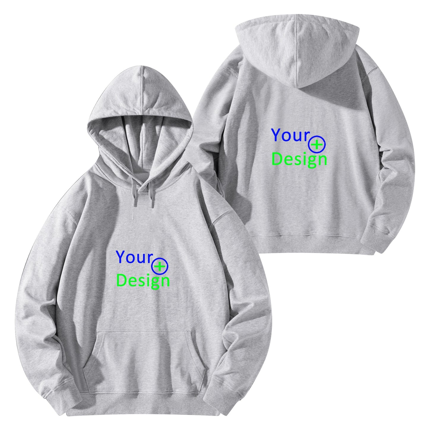 Unisex Front & Back Printing Cotton Hoodie- Your Design 