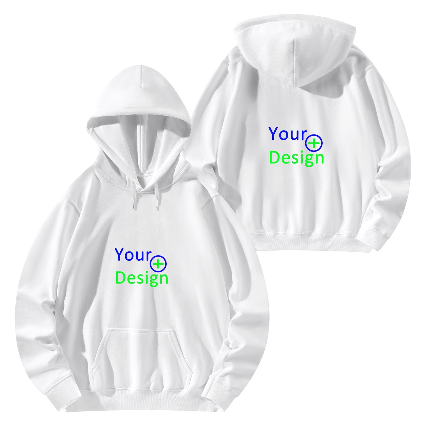 Unisex Front & Back Printing Cotton Hoodie- Your Design 