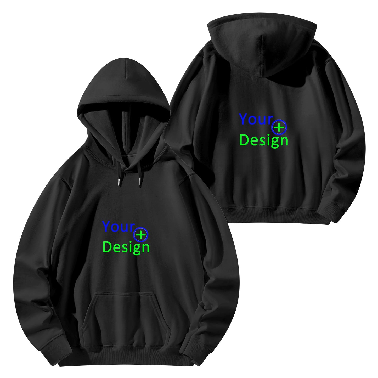 Unisex Front & Back Printing Cotton Hoodie- Your Design 