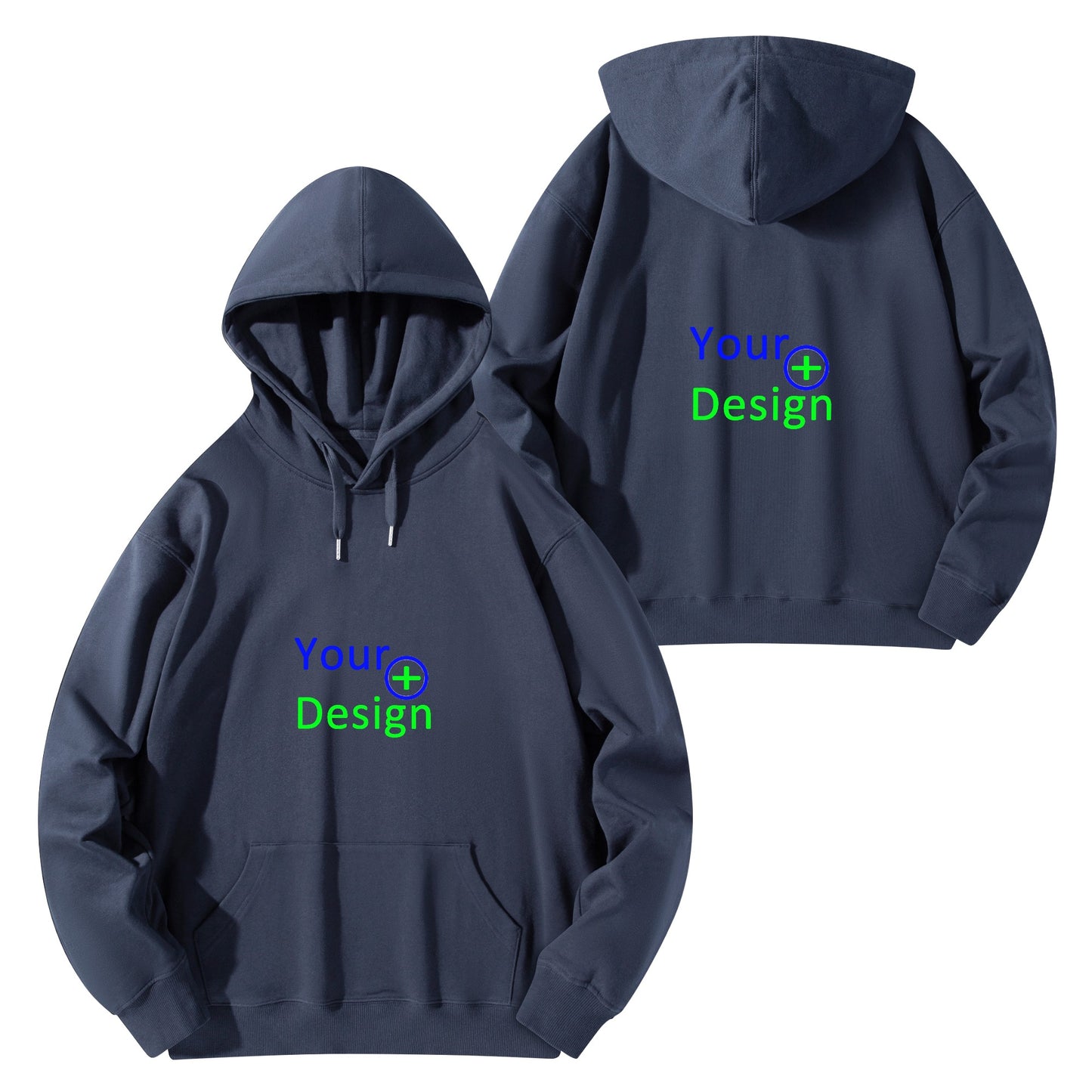 Unisex Front & Back Printing Cotton Hoodie- Your Design 