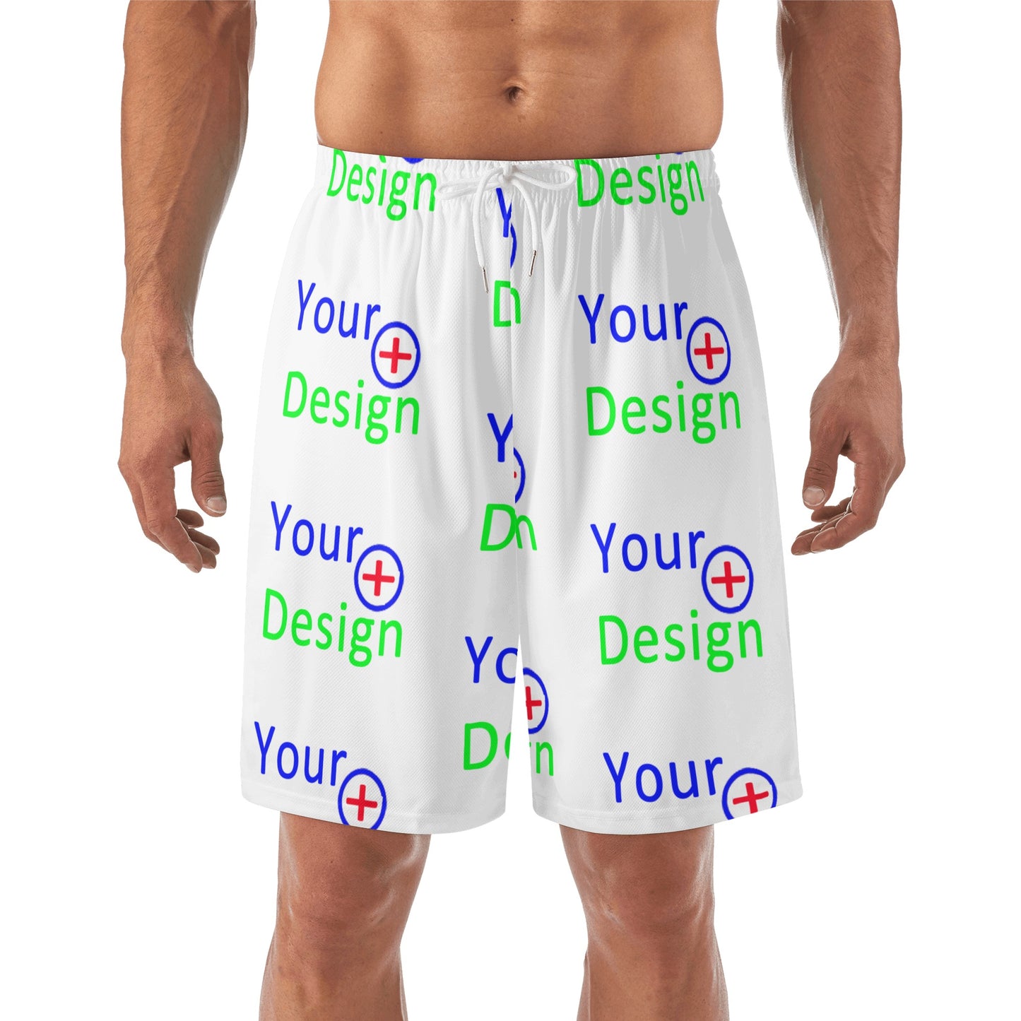 Mens Lightweight Hawaiian Beach Shorts-Your Design 