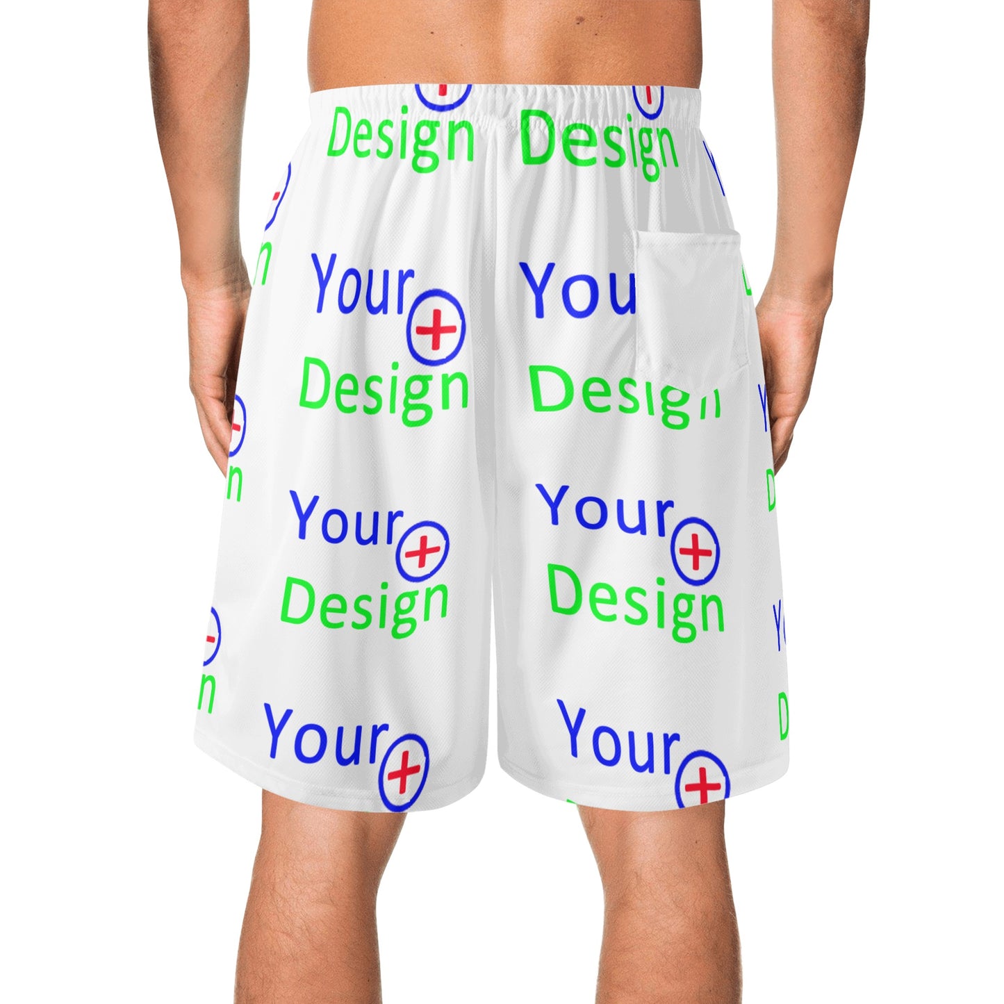 Mens Lightweight Hawaiian Beach Shorts-Your Design 