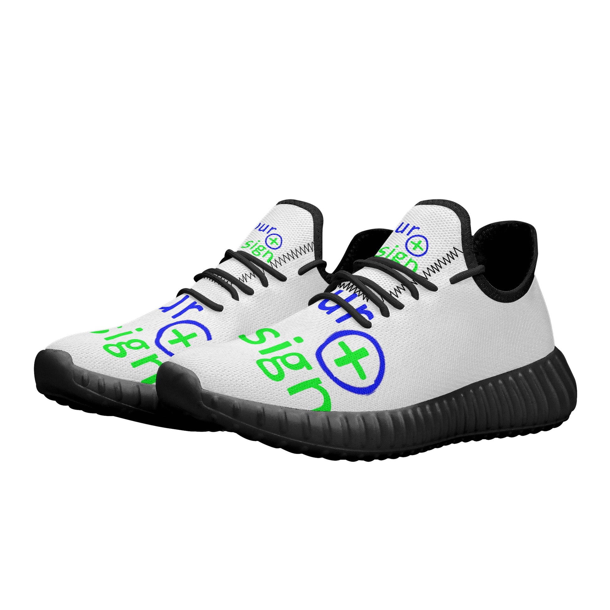 Mens Mesh Knit Sneakers - Your Design Print 