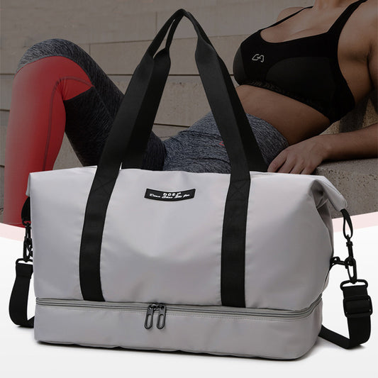 Large Capacity Travel Duffle Bag With Shoes Compartment Portable Sports Gym Fitness Waterfproof Shoulder Bag Weekender Overnight Handbag Women Shoes & Bags