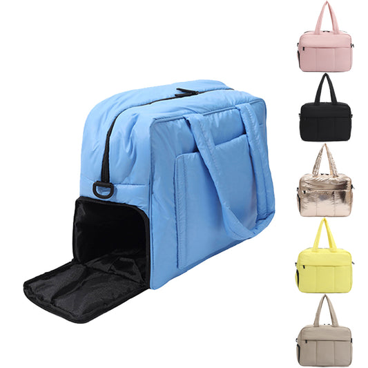 Down Handbags Winter Travel Duffle Bag With Shoes Compartment Portable Sports Yoga Gym Fitness Shoulder Bags For Weekender Overnight Tote Women Shoes & Bags