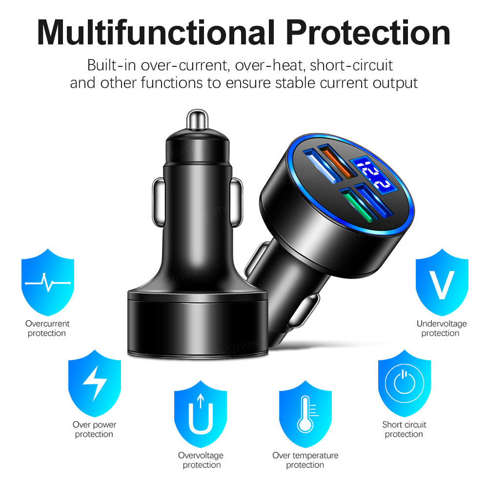 One-to-four Multi-port Car Charger Gadgets