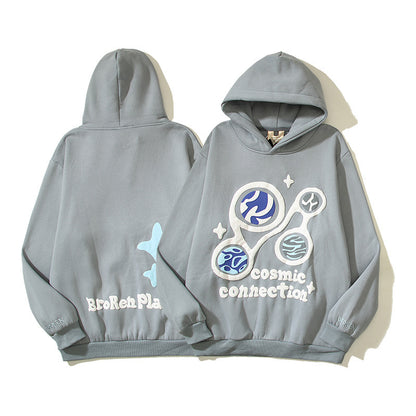 High Street Hip Hop Street Graffiti Printed Hoodie apparels & accessories