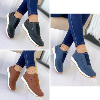 Casual Flat Round Toe Sneakers Fashion Shoes & Bags