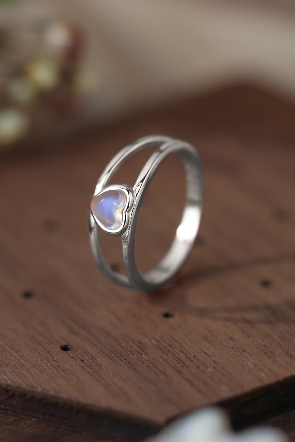 Moonstone Heart 925 Sterling Silver Ring apparel & accessories