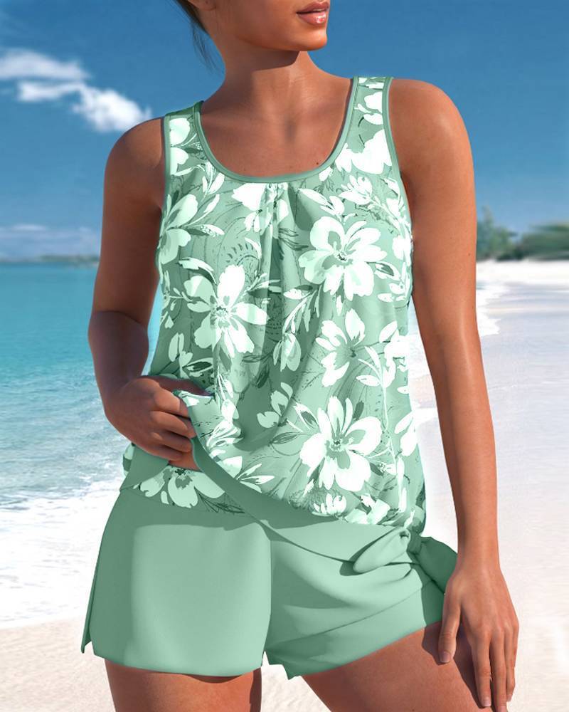 Women's Printed Split Shorts Swimsuit Suit apparel & accessories