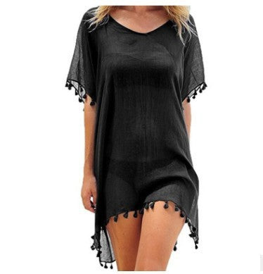 Women Blouses Loose Chiffon Dress Summer Beach Tunic Cover-Up Shirt apparels & accessories