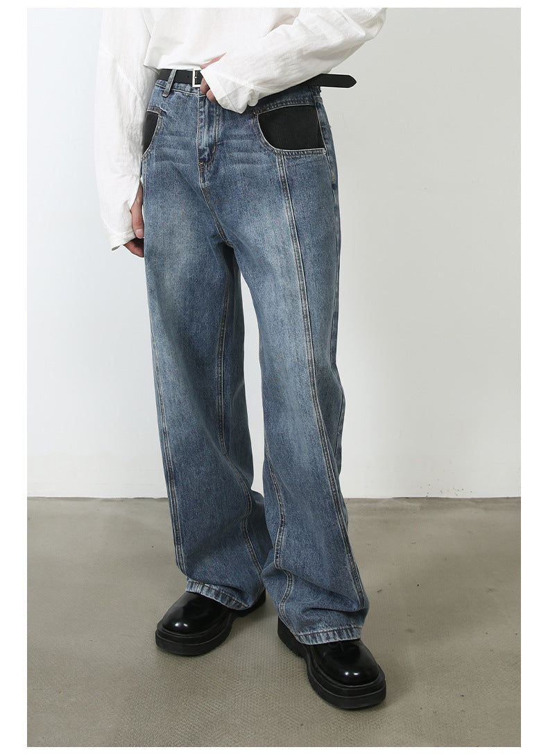 Vintage Jeans Men's Special-interest Design Pants apparel & accessories