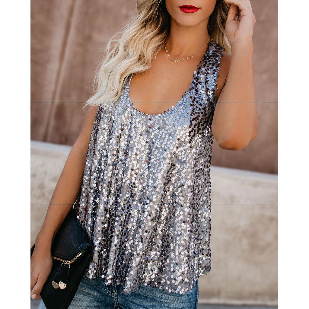 Women's Sequined Vest Camisole Vest Camisole Women apparels & accessories