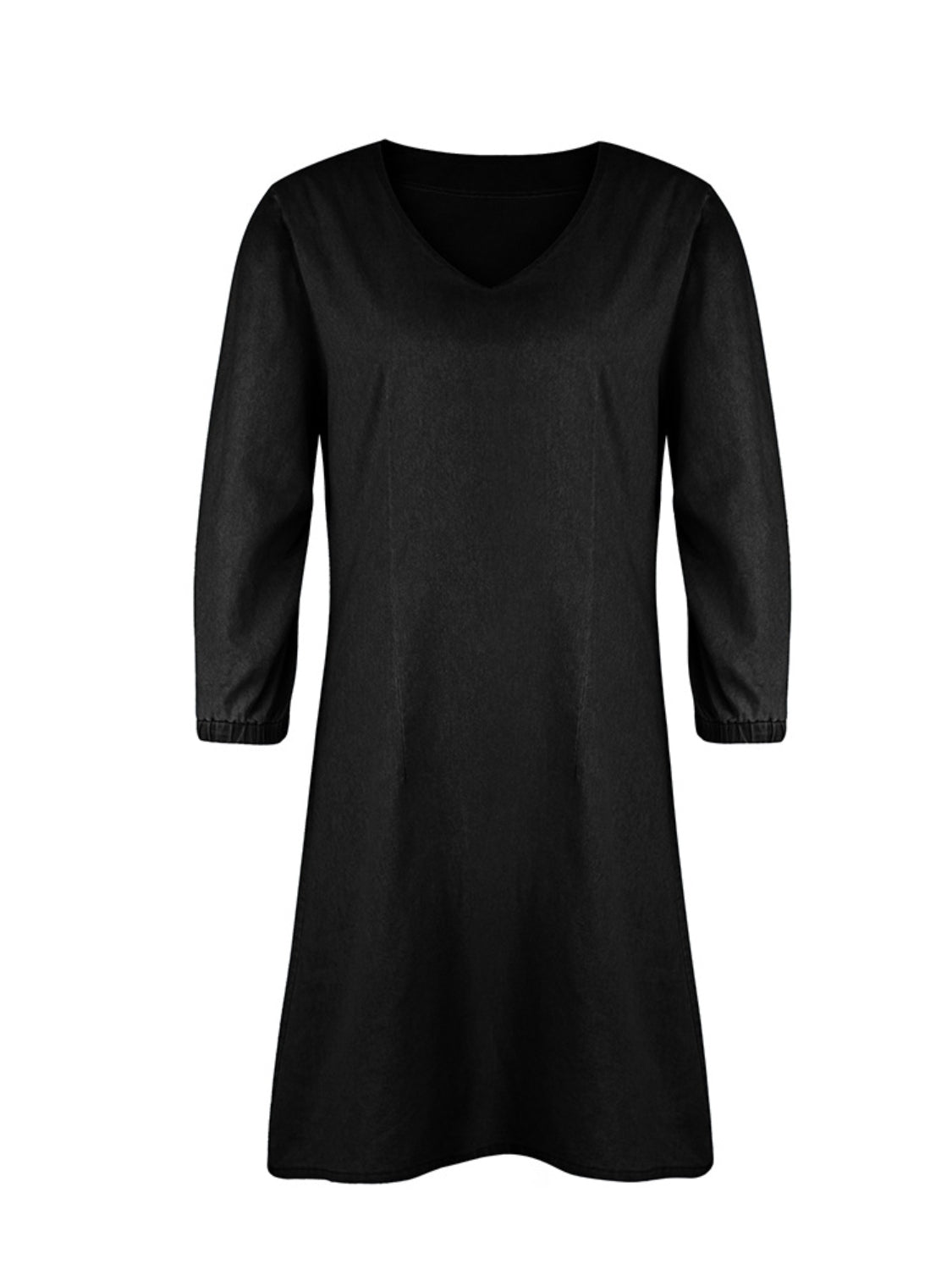 Full Size V-Neck Half Sleeve Dress apparel & accessories
